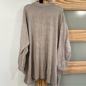 J.Jill Silk Cotton Blend Cozy Beige Speckled Women's Sweater 4X